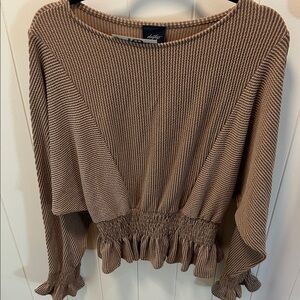 Buckle daytrip ribbed Long Sleeve Top